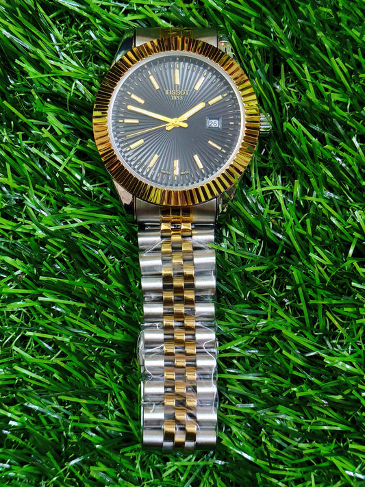 Tissot 1853 Two-Tone Classic Watch – Black Dial & Gold Bezel